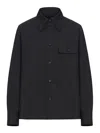 Khaite Yatty Shirt In Tropical Wool In Negro