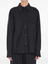 Khaite Yatty Shirt In Tropical Wool In Schwarz