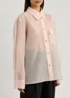 Khaite Yatty Silk-organza Shirt In Pink Light