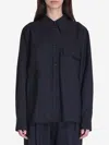 Khaite Yatty Shirt In Tropical Wool In Black