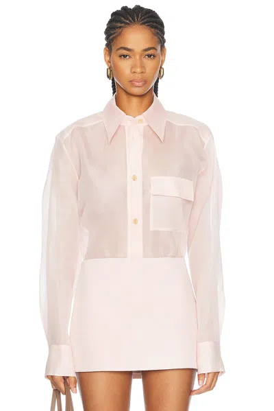 Khaite Yatty Top In Soft Pink