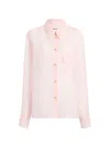 Khaite Yatty Button Down Semi-sheer Blouse