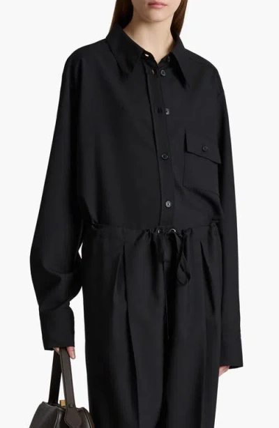 KHAITE KHAITE YATTY VIRGIN WOOL BUTTON-UP SHIRT