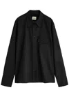 Shop Khaite Yatty Wool Shirt In Black