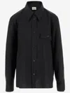 Khaite Yatty Shirt In Tropical Wool In Black