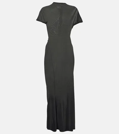 Khaite Yenza Jersey Maxi Dress In Black