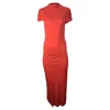 Khaite Yenza Maxi Fitted Maxi Dress In Red Viscose In Red
