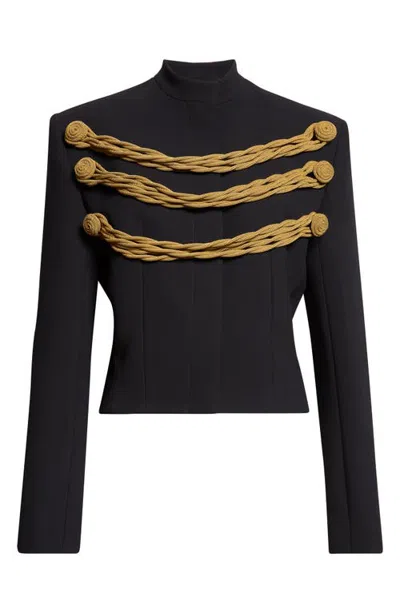 Khaite York Cord Embellished Jacket In Black
