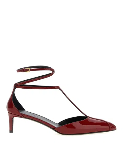 Khaite 45mm Mia Pumps In 火红色