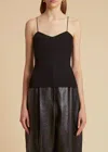 Khaite Ziggy Viscose Blend Tank Top In Black