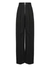 Khaite Marnie High-waisted Wide-leg Trousers In Black