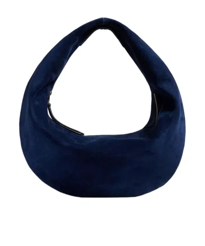 Khaite Zip Shoulder Bag In Midnight Navy