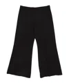 Khaite Walter Double Face Crepe Kick Flare Crop Pants In Black