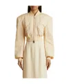 Khaite Zipper Pilot Jacket In Nude