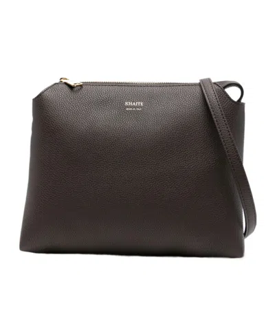 Khaite Zipper Shoulder Bag In Brown