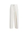 Khaite High-waisted Trousers With Bow Leg In White