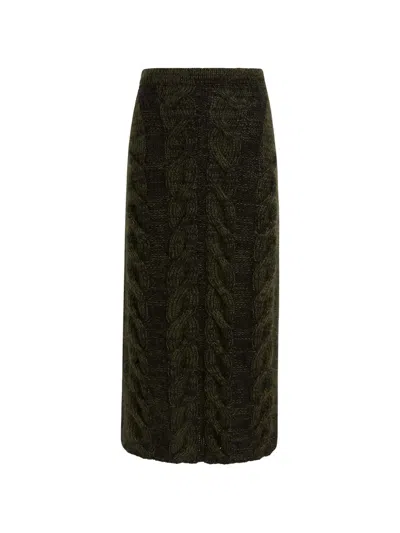 Khaite Ziva Skirt In Brown