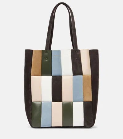 Khaite Zoe Large Patchwork Leather Tote Bag In Multi