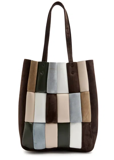 KHAITE KHAITE ZOE PATCHWORK LEATHER AND SUEDE TOTE BAG