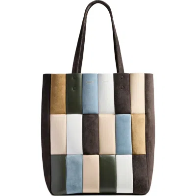 Khaite Zoe Patchwork Panel Suede & Leather Tote