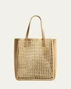 Khaite Zoe Raffia And Suede Tote Bag