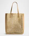 Khaite Zoe Raffia And Suede Tote Bag