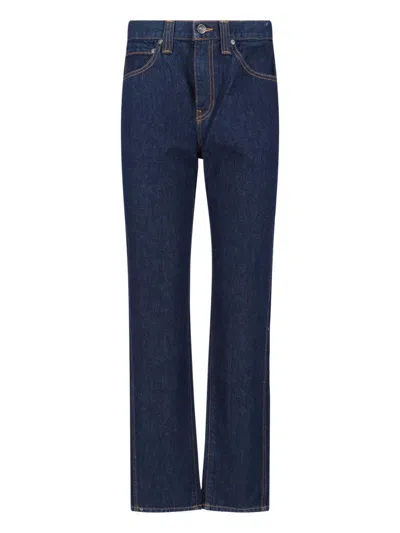 Khaite -inspired 100% Cotton Jeans For Women In Blue