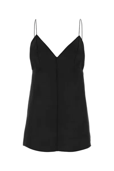 Khaite Black Silk Talsie Top
