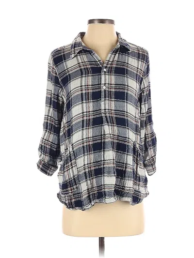 Pre-owned Khakis & Co Long Sleeve Blouse In Blue