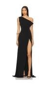 Khanums One Shoulder Dress In Black