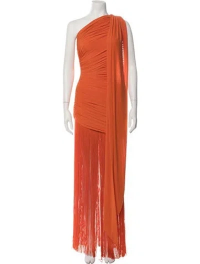 Pre-owned Khanums One-shoulder Long Dress W/ Tags In Orange
