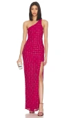 Khanums One-shoulder-kleid In Fuchsia
