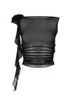Khéla The Label Women's After Party Mesh Top In Black In Black