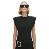 Khéla The Label Women's Agent Of Chaos Padded Shoulder Mini Dress In Black In Black