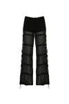 Khéla The Label Women's Back To Black Adjustable Chiffon Pants In Black In Black