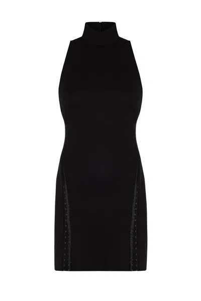 Khéla The Label Women's Black Untamed Mini Dress With Hook And Eye Details