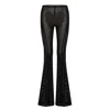 Khéla The Label Women's Black Wild Card Slim Flared Pants In Black