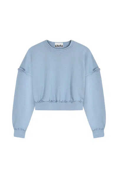 Khéla The Label Women's Blue Lovestruck Sweatshirt In Indigo