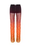 Khéla The Label Women's Calamity Mesh Pants With Orange Gradient Print In Orange