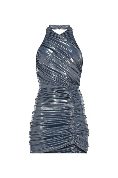 Khéla The Label Women's Dirty Martini Blue Mini Metallic Dress