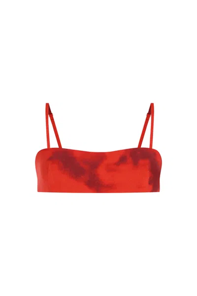 Khéla The Label Women's Icon Bra In Red Tie-dye Print