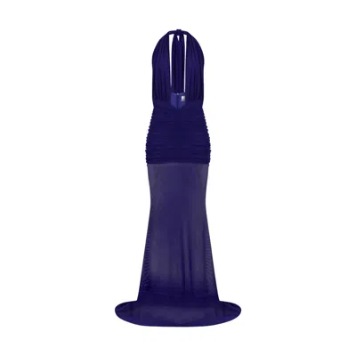 Khéla The Label Women's Pink / Purple Forbidden Fruit Mesh Maxi Dress In Purple In Pink/purple