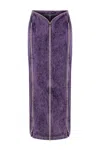 Khéla The Label Women's Pink / Purple Manipulator Skirt In Purple Acid Wash In Pink/purple