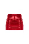 Khéla The Label Women's After Party Metallic Skirt In Red In Red