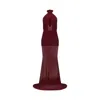 Khéla The Label Women's Red Forbidden Fruit Mesh Maxi Dress In Burgundy In Red