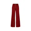 Khéla The Label Women's Red Magnet Of Scandal Wide Leg Pants In Merlot In Red