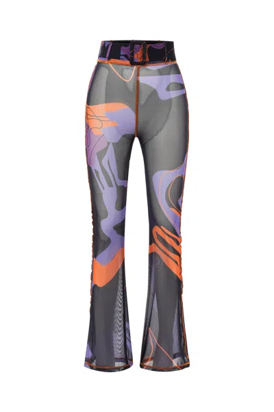 Khéla The Label Women's Tainted Flower Mesh Pants In Black