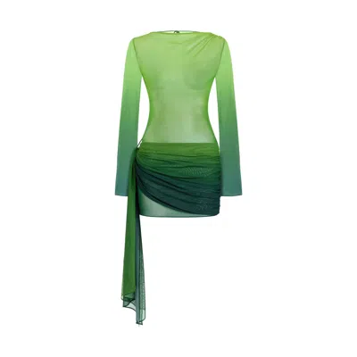 Khéla The Label Women's Wavelength Dress In Green Gradient
