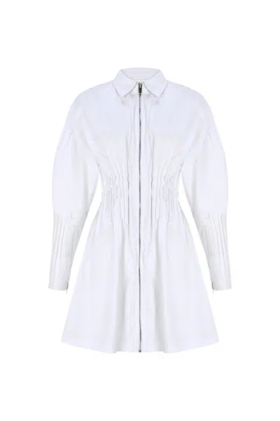 Khéla The Label Women's White Boundaries Shirt Dress