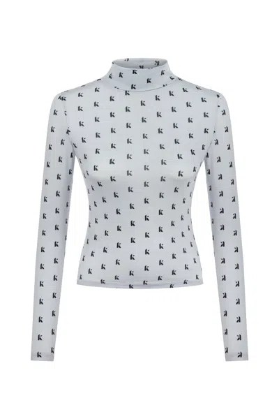 Khéla The Label Women's Grey / White Logo Top In White/grey